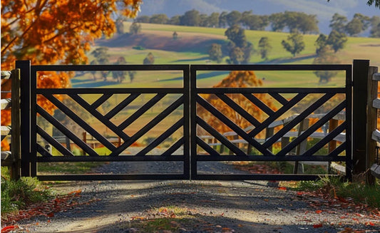 Empowering Pattern Design Metal Driveway Gate _Heavy Duty_ Canadian Crafted Excellence_GG-053