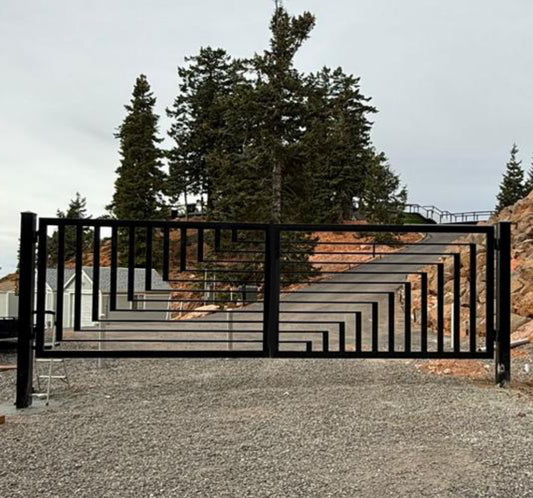 A Distinctive Symmetrical Steel Gate_ Entry Gate_ Modern Gate _ GG-008