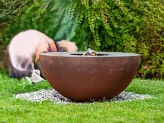 Elegant 40''-47''in Huge, Deep & Thick Fire pit _Heavy Duty Corten Weathered Steel _ Custom Canadian Product _ MF-FP-001