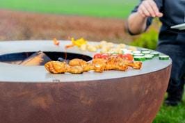 Elegant 40''-47''in Huge, Deep & Thick Fire pit _Heavy Duty Corten Weathered Steel _ Custom Canadian Product _ MF-FP-001