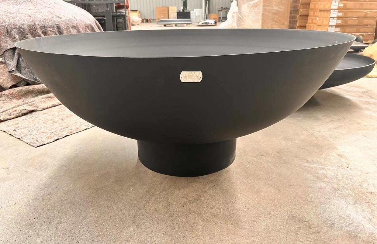 Mature 47'' inches Huge, Deep, Thick Fire pit _Heavy Duty Corten Weathered Steel _ Custom Canadian Product _ MF-FP-002