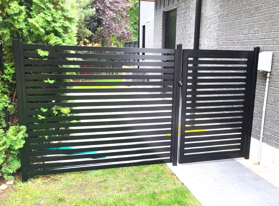 Fancy Man Gate Design _ Pedestrian Metal Gate _ Canadian Crafted Excellence_MF-MG-003