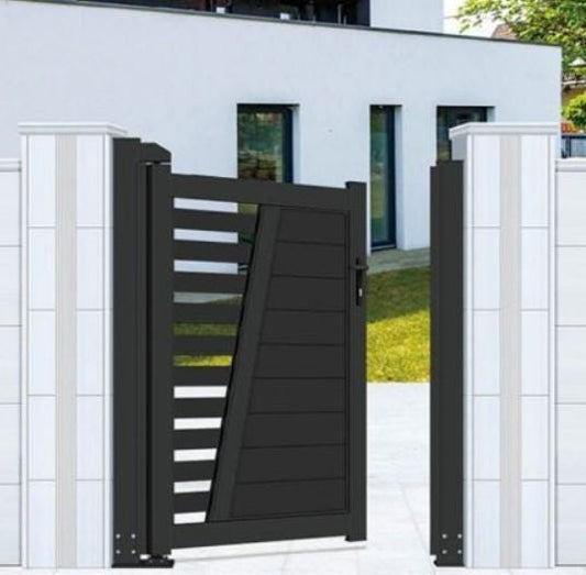 Executive Simi Privacy Design _ Pedestrian Metal Gate _ Canadian Crafted Excellence_MF-MG-004