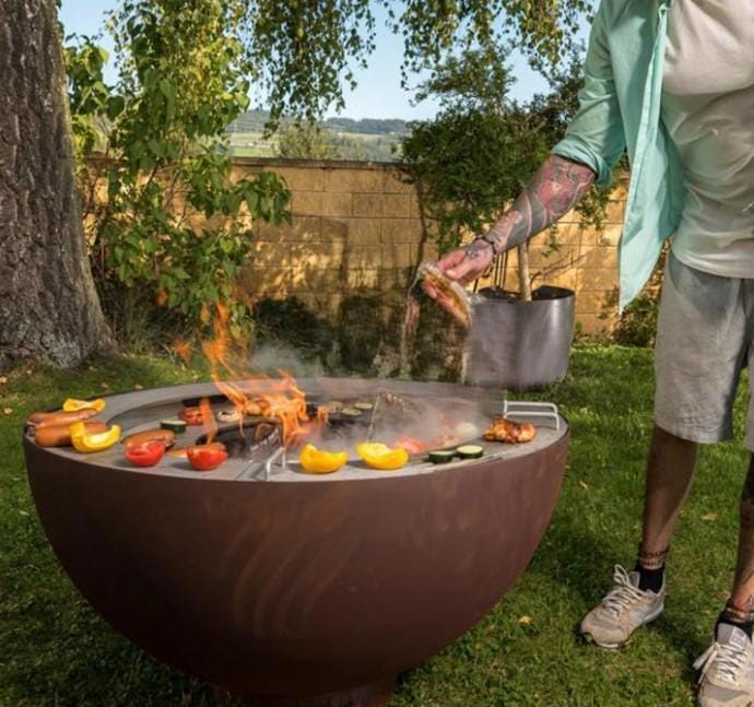 Elegant 40''-47''in Huge, Deep & Thick Fire pit _Heavy Duty Corten Weathered Steel _ Custom Canadian Product _ MF-FP-001