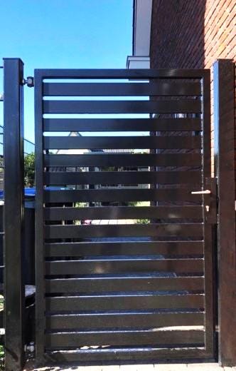 Fancy Man Gate Design _ Pedestrian Metal Gate _ Canadian Crafted Excellence_MF-MG-003