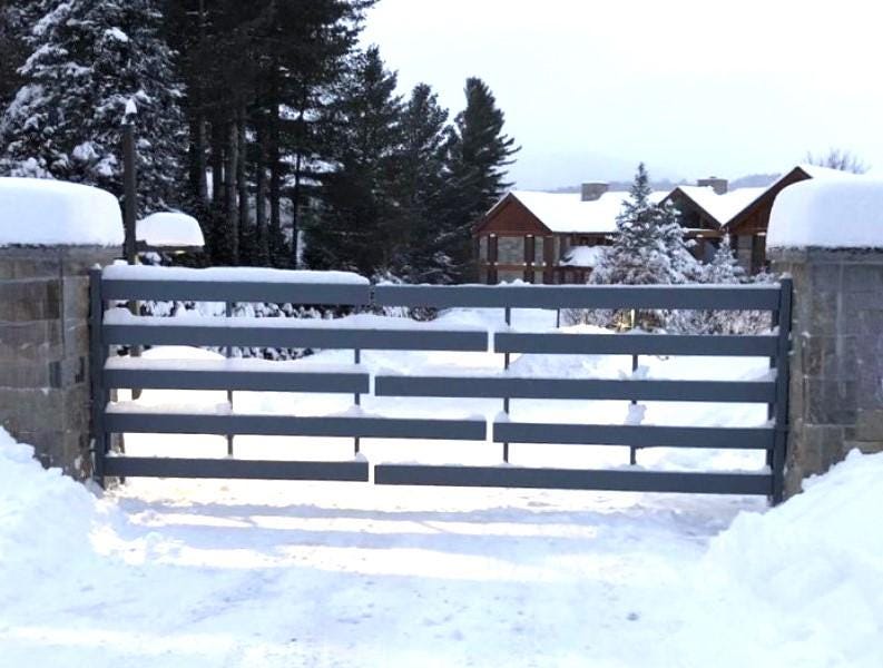 Elegant Metal Driveway Gate _ Entry Swing Gate - GG-063