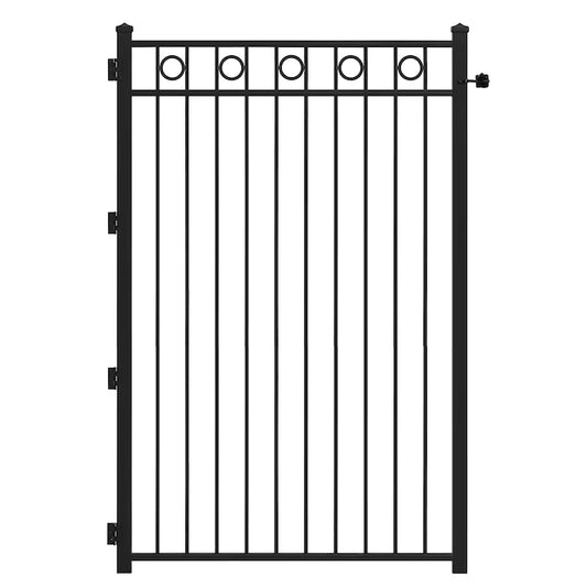 Pedestrian Metal Gate _ Rings On-Off Design _ Canadian Crafted Excellence_MF-MG-011