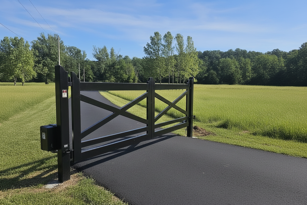 Farm Style _ Metal Driveway Gate _ Canadian Crafted Excellence_GG-021