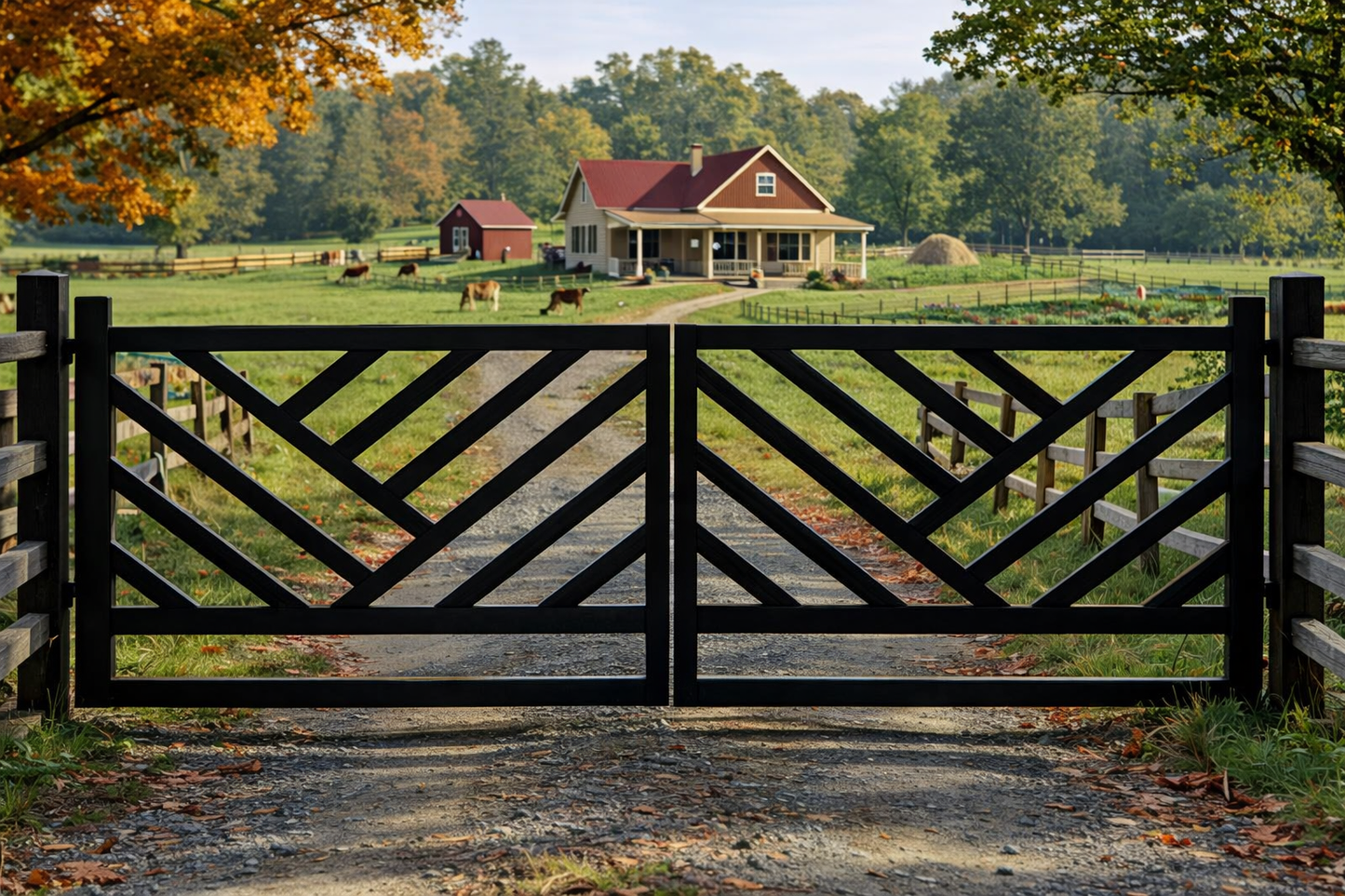 Empowering Pattern Design Metal Driveway Gate _Heavy Duty_ Canadian Crafted Excellence_GG-053