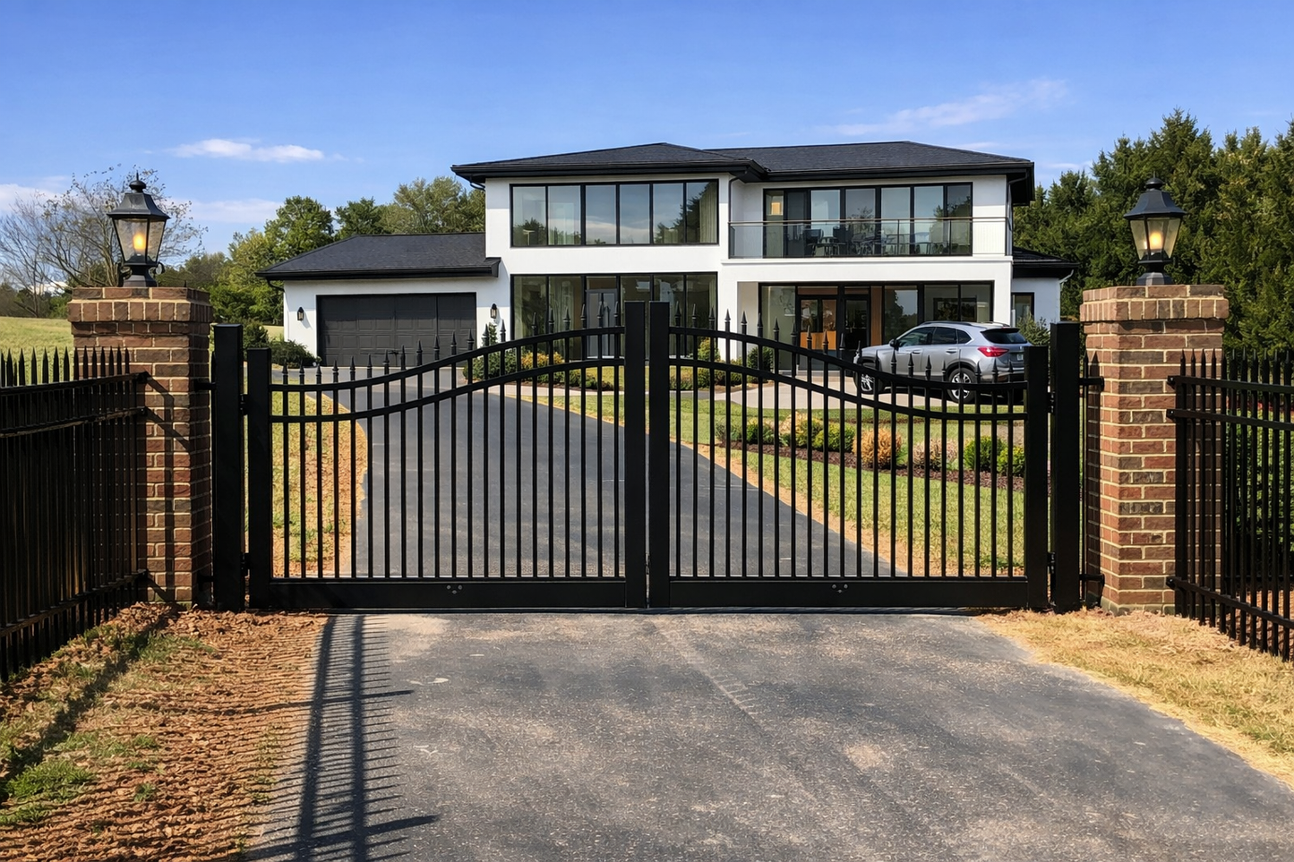 Flow Style Heavy Duty Metal Driveway Gate _ Canadian Crafted Excellence _ GG-076