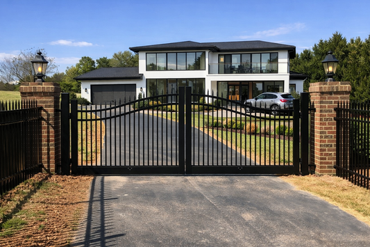 Flow Style Heavy Duty Metal Driveway Gate _ Canadian Crafted Excellence _ GG-076