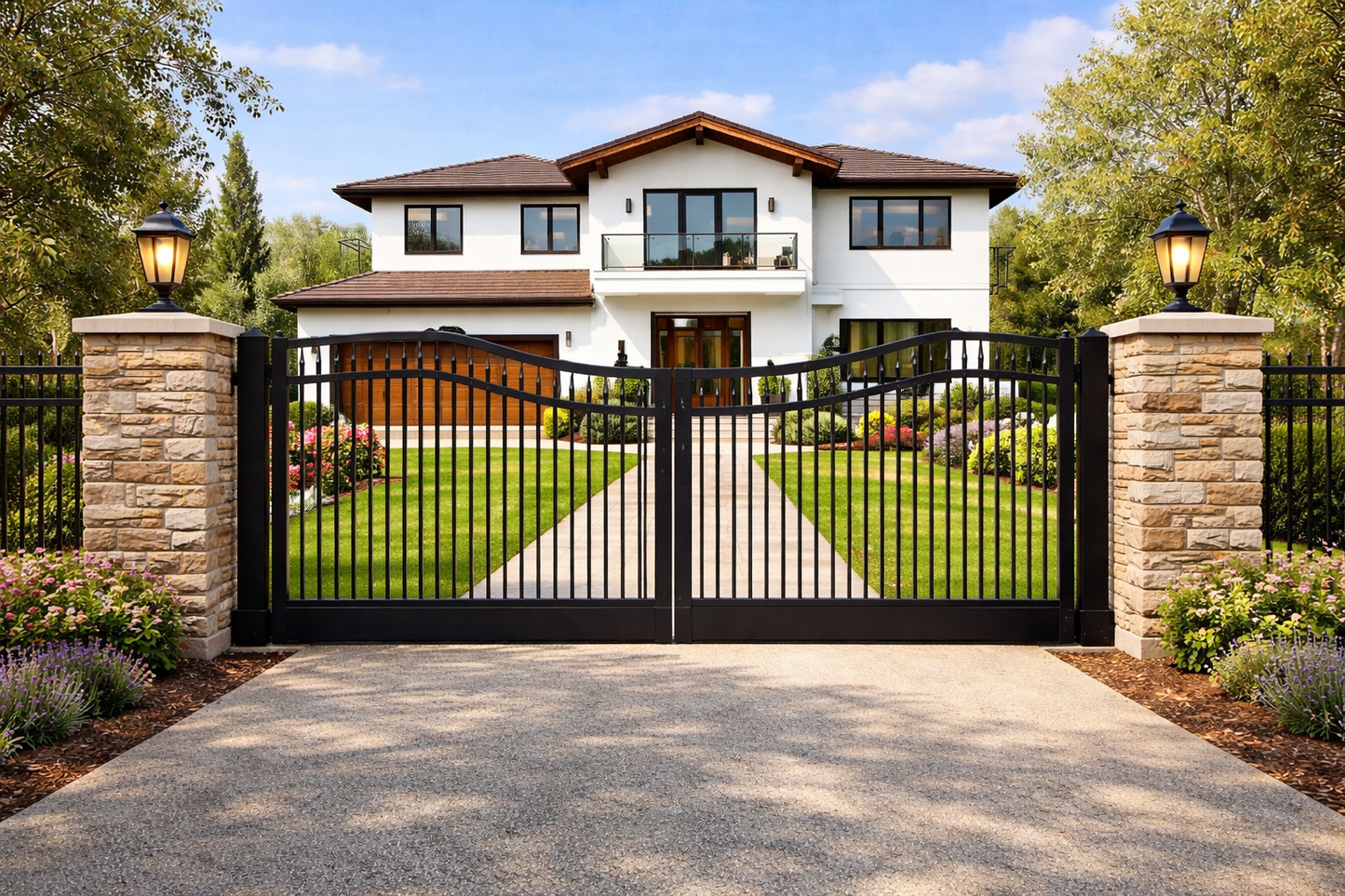Solid Steel Style Heavy Duty Metal Driveway Gate _ Canadian Crafted Excellence _ GG-079