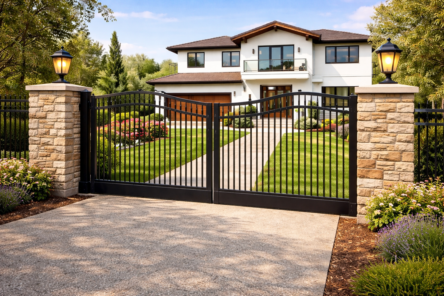 Solid Steel Style Heavy Duty Metal Driveway Gate _ Canadian Crafted Excellence _ GG-079