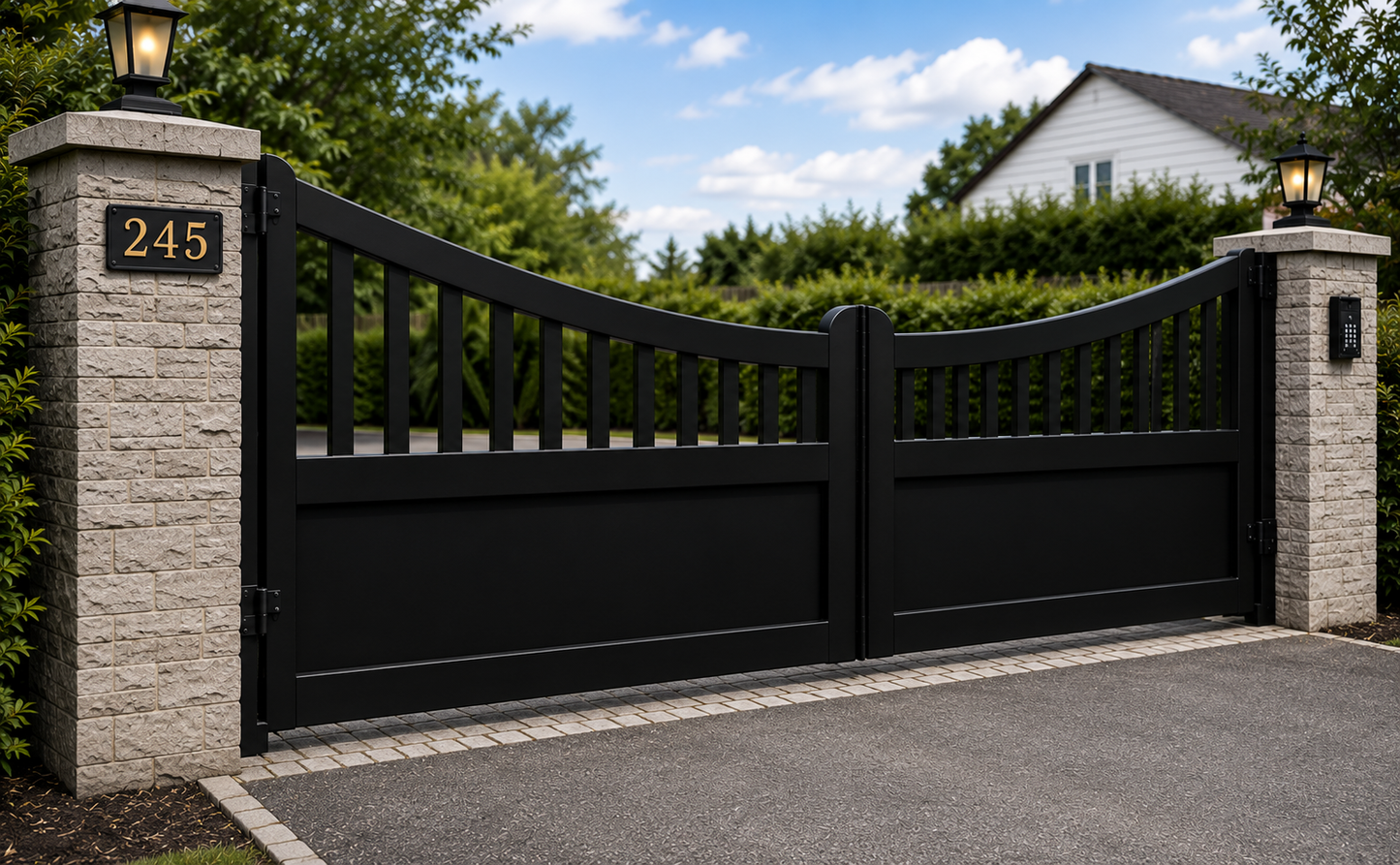 Stylish Heavy Duty Steel Driveway Gate _ Canadian Crafted Excellence _ GG-071