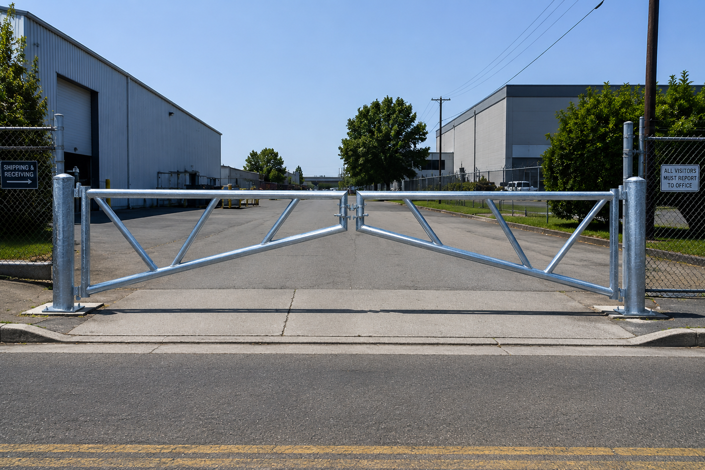 Industrial Automatic Barrier Gate — Heavy Duty Galvanized | Commercial & Parking Control | MF-BG-001