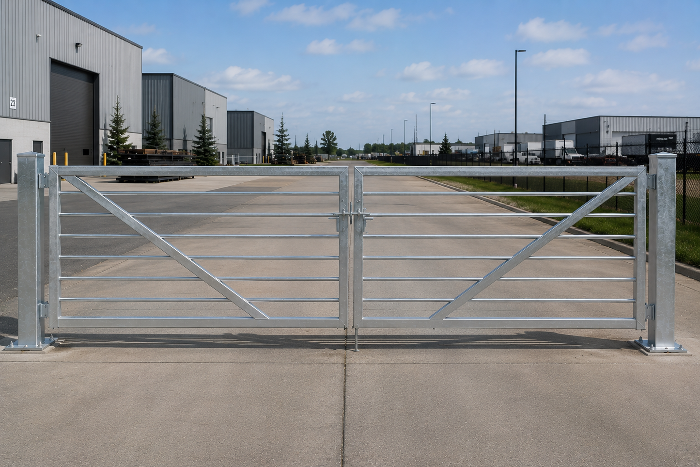 Industrial Automatic Barrier Gate — Heavy Duty Galvanized | Commercial & Parking Control | MF-BG-001