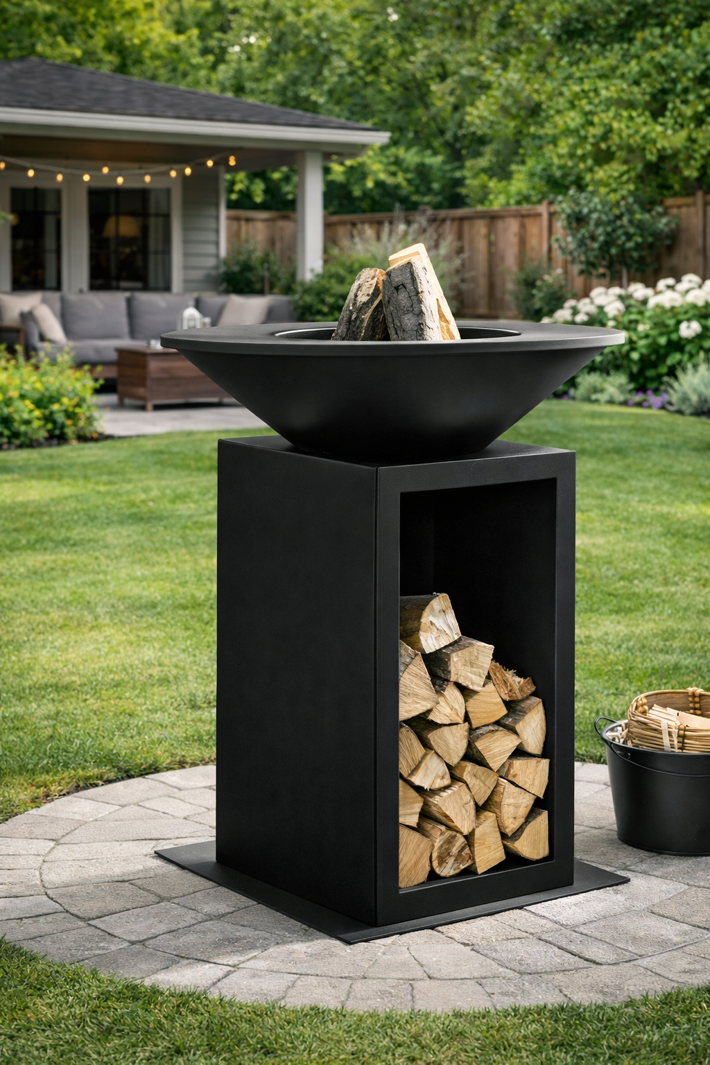 Ultimate Charcoal BBQ and Fire Pit _Grilling Companion for Memorable Gatherings_ Corten Weathered Steel _ MF-BBQ-001