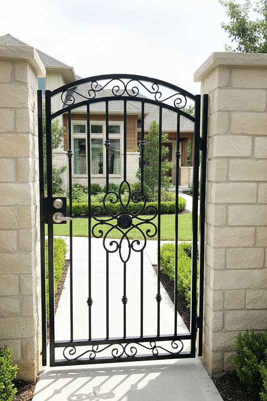 Traditional Design _ Pedestrian Metal Gate _ Canadian Crafted Excellence_MF-MG-001