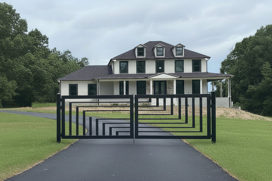 A Distinctive Symmetrical Steel Gate_ Entry Gate_ Modern Gate _ GG-008