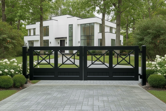 Matrix Metal Driveway Gate _ Canadian Crafted Excellence _ GG-062