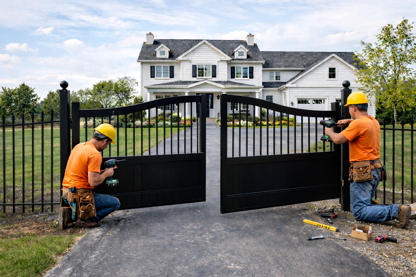 Carrabin Style Swing Gate Design _ Heavy Duty _Metal Gate _ Canadian Crafted Excellence_GG-080